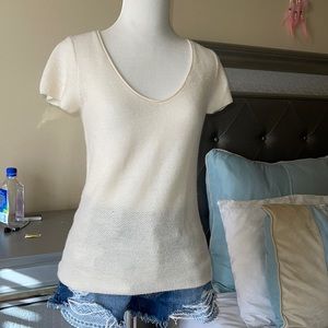 100% Cashmere Ann Taylor SS top
